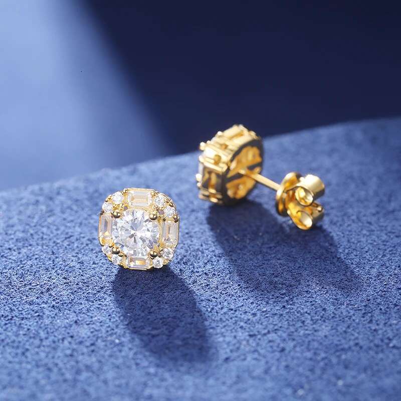 S925 2.12ct Moissanite Ear Stud Earrings For Women 925 Sterling Silver Sparkling Piercing Earring Fine Wedding Jewelry Gifts