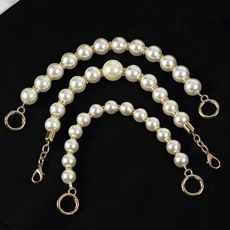 30-35cm Pearls Chain Strap For Handbag Handle Belts DIY purse Replacement Beaded Chain For Shoulder Bag Strap Bag Accessories 250530