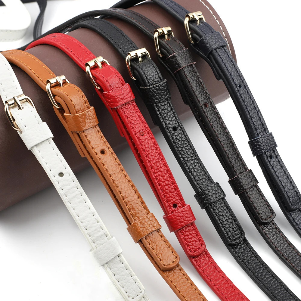 High Quality Genuine Leather Bags Strap Adjustable Replacement Crossbody Straps Gold Hardware for Women DIY Bag Accessories 250530