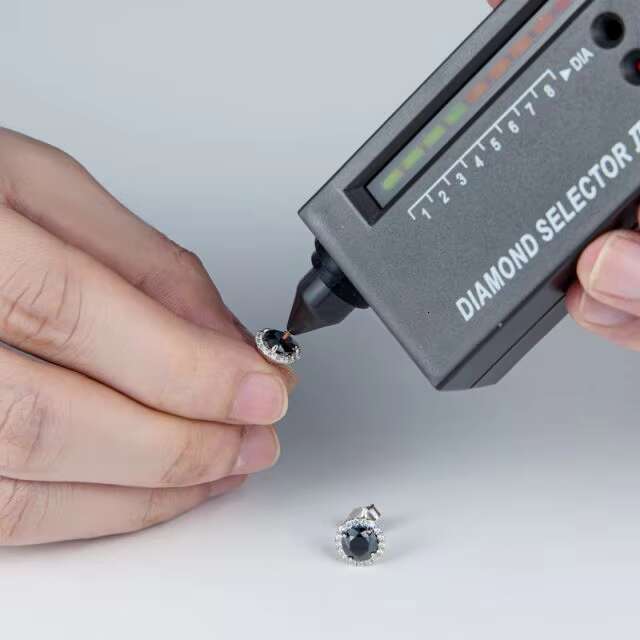 18K White Gold Plated 925 Sterling Silver Earring Jewelry Lab Created 0.8Ct Diamond Black Moissanite Stud Earrings