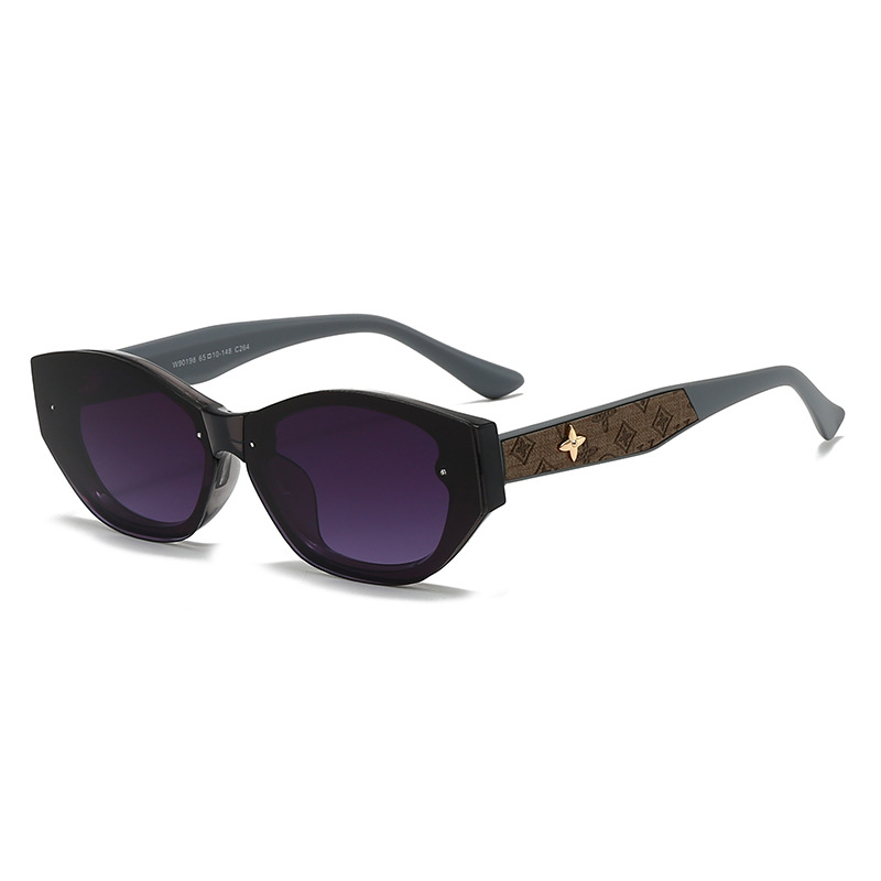 2025 hot free shipping Fashionable frameless sunglasses for women light luxury sunglasses UV resistant large frame versatile glasses for women men