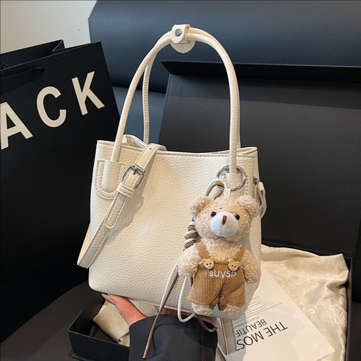 designer Korean Style Trendy Fashion Handheld Bucket Bag for Women 2025 Spring Summer New Simple Casual High-end Single Shoulder Crossbody Bag