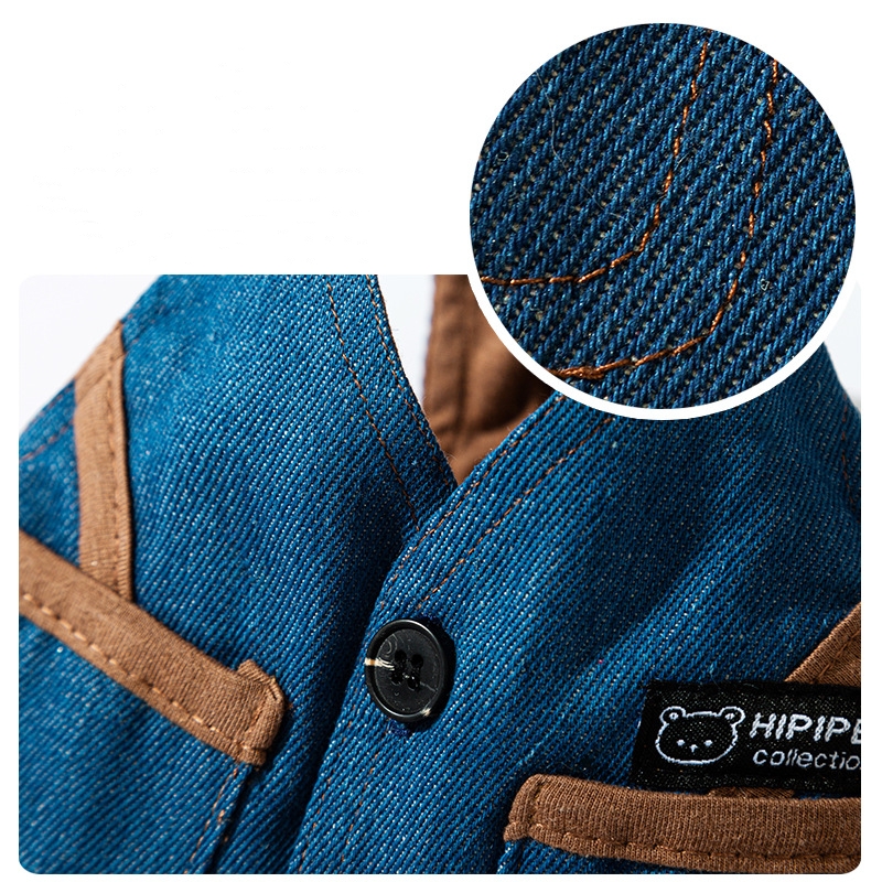 Dog Splicing Denim Skirt for Small Dogs Girl Dog Vest Skirt with Four Pockets Puppy Skirt Summer Dog Clothes Outfits Breathable Yorkies Dog Clothes XS