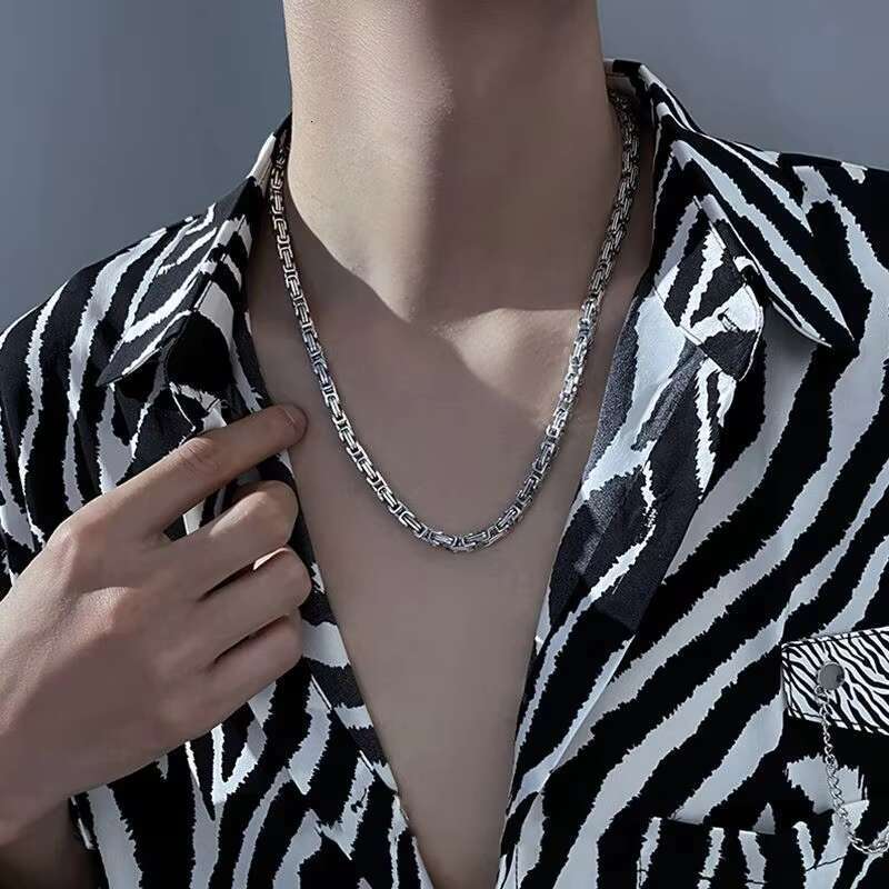 2025 Fashion Hip Hop 10/12/14mm Cuba Stainless Steel Necklace Mens Charm Colorless Jewelry