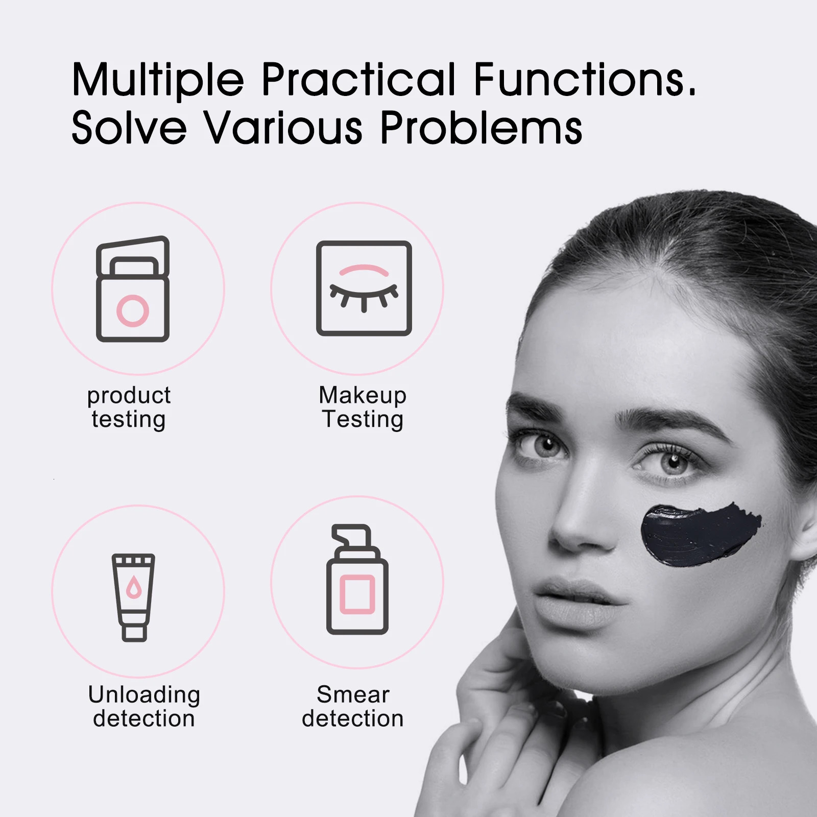 UV Mirror Testing Camera with Light 2X Magnification Travel Makeup 3.5in Pocket Size L Pocket Mirror Mirror 250530