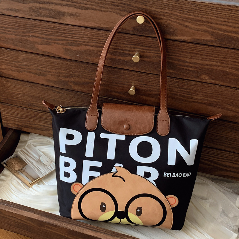 New Large Capacity Designer Bag Cute Girls' Single Shoulder Underarm Casual Versatile Bear Tote Free Shipping Bag For Women Beach Bag Handbag