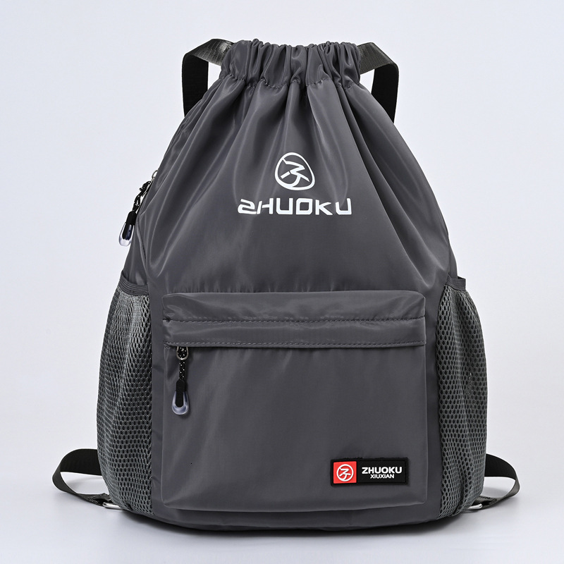 Free Shipping New Korean Style Women's Casual Sports Drawstring Backpack Large Designer Bag Outdoors Capacity Fashion Trendy Women's Travel 