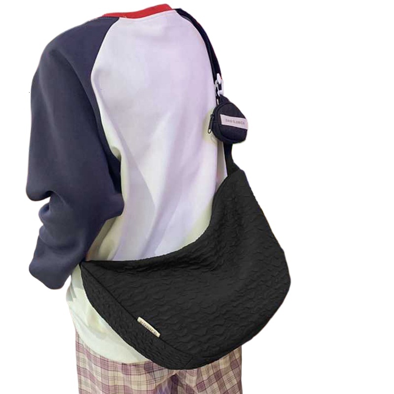 designer Fresh Sweet Cute Dumpling Bag Crossbody Bag Autumn Winter Large Capacity New Canvas Bubble Dumpling Bag Casual Versatile