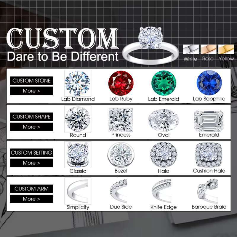 S925 Sterling Round Moissanite Jewelry Set Six Claw Halo Elegant Gems Ear Stud Earring for Women