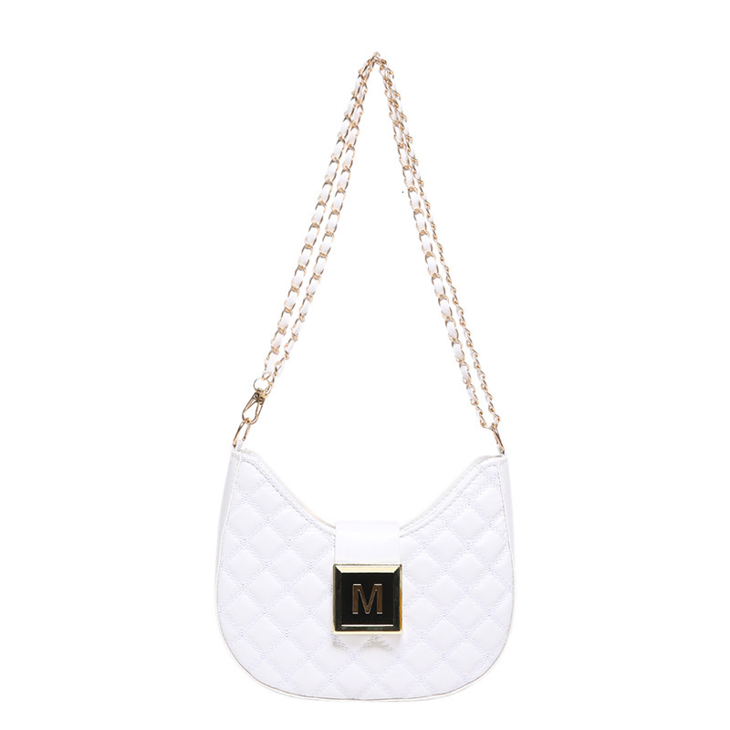 Free shipping designer bag Lingge Chain Small for Women 2024 New Style Trendy Letter Buckle Texture Fashion Single Shoulder Crossbody Underarm Bag