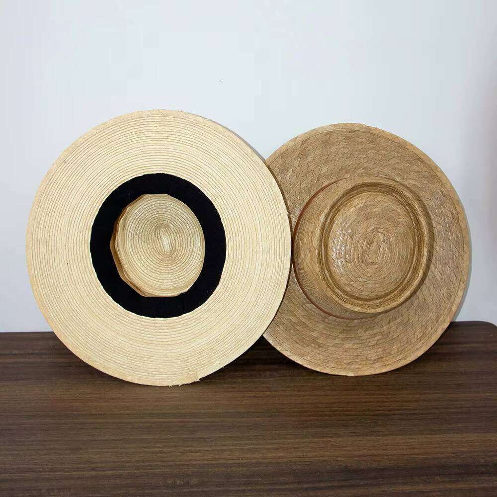 2025NEW SYHATS 100% Natural Palm Leaf Pork Pie With PU Belt Trim Unisex Wide Brim Summer Straw Hat OEM Available