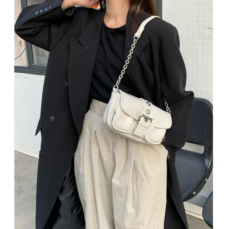 designer Niche Design Mini Vintage Round Chain Underarm Bag 2025 Spring Summer New Trend Baguette Shoulder Small Bag