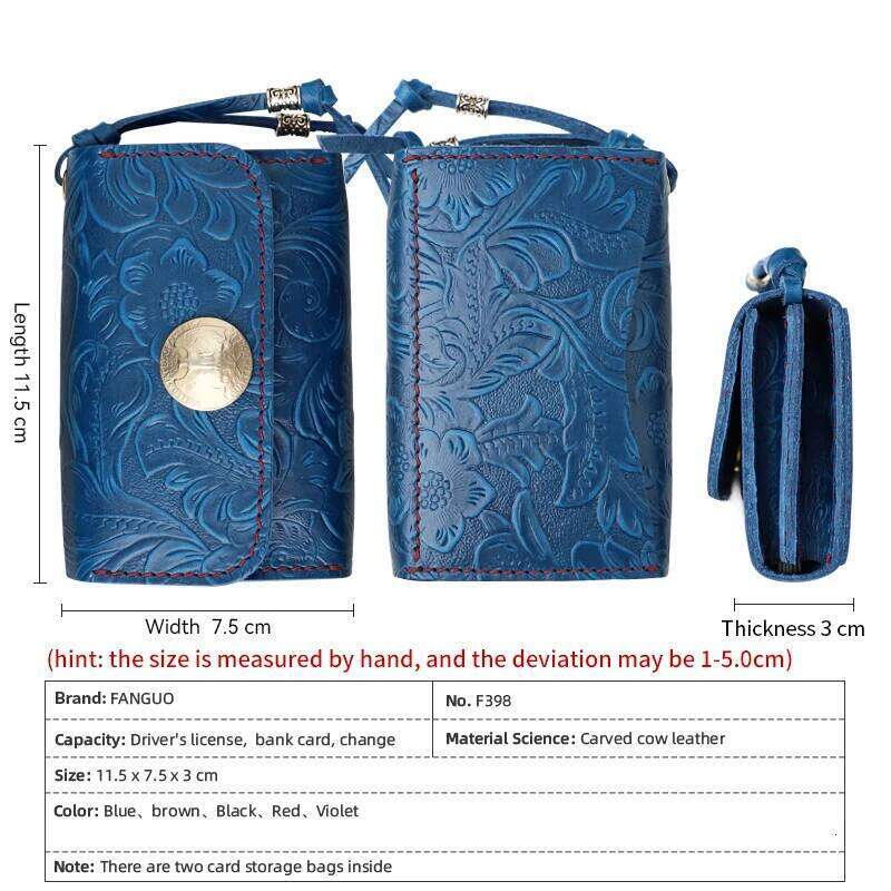 Handmade Genuine Leather Coin Purse The First Layer Cowhide Holder Money Bag Small Mini Wallet Business Card Case