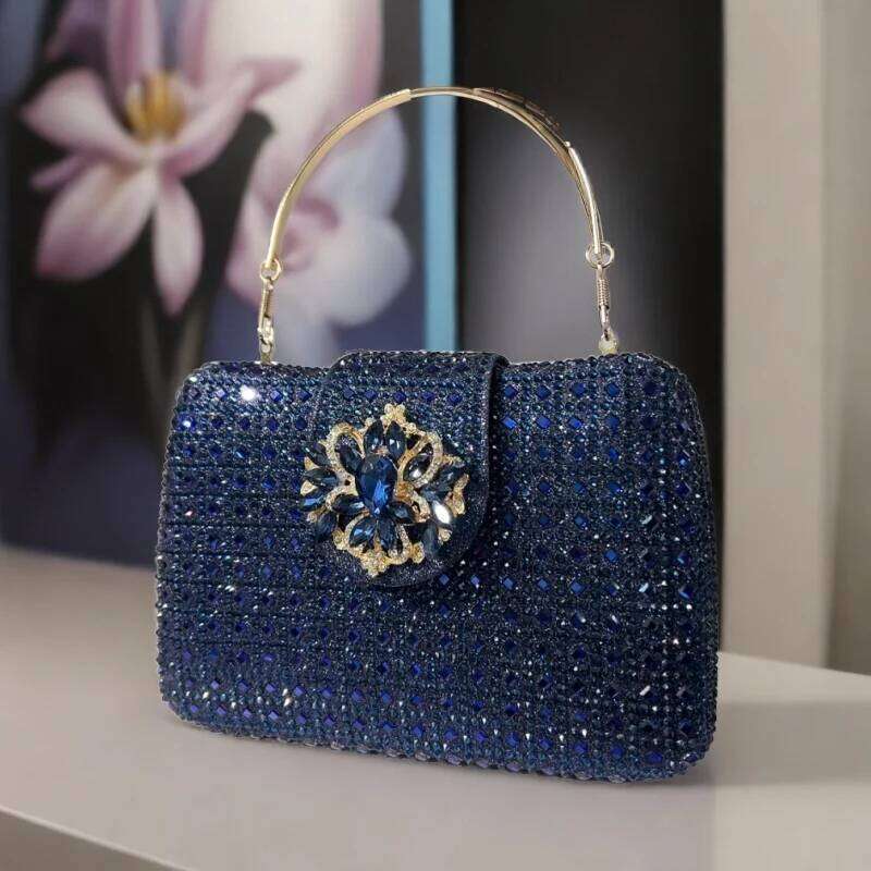 XIYUAN Lady Crystals Bags Women 2024 Sparkling Dia Evening Handbags Metal Clutch Purses And Handbag Wedding Purse