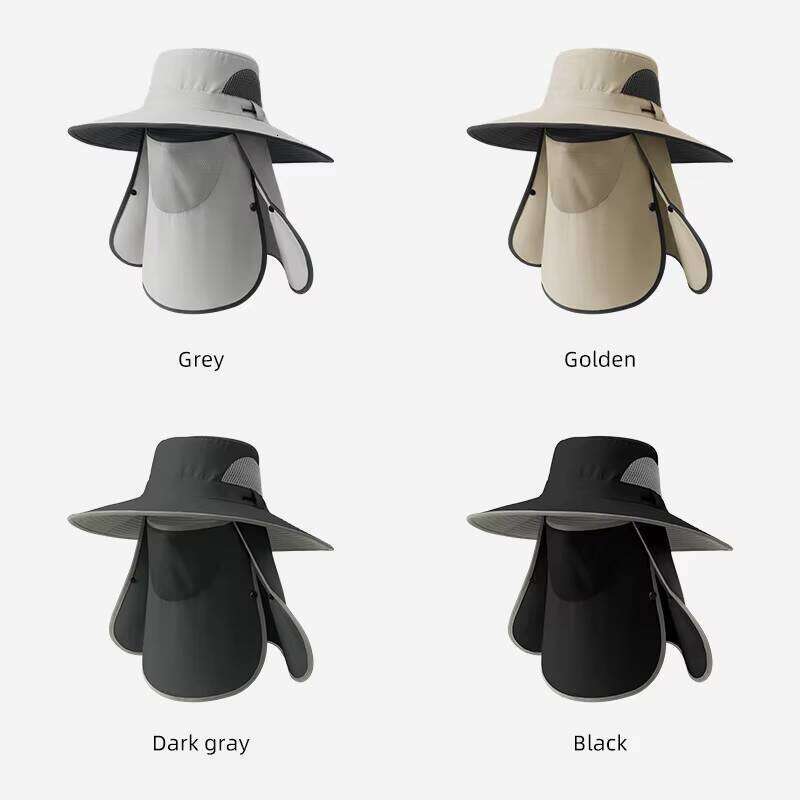 GOLOVEJOY XMZ273 Men Outdoor Fishing Summer Sun Protection Face and Neck Cover Breathable Fisherman Bucket Hat