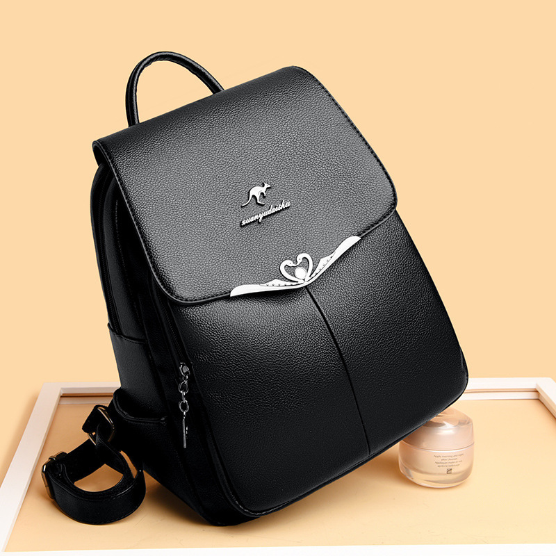Free Shipping Hot-selling Soft Leather Backpack For Women New Korean Style Outdoors Simple Large Capacity Backpack Designer Bag Student School Bag Tra