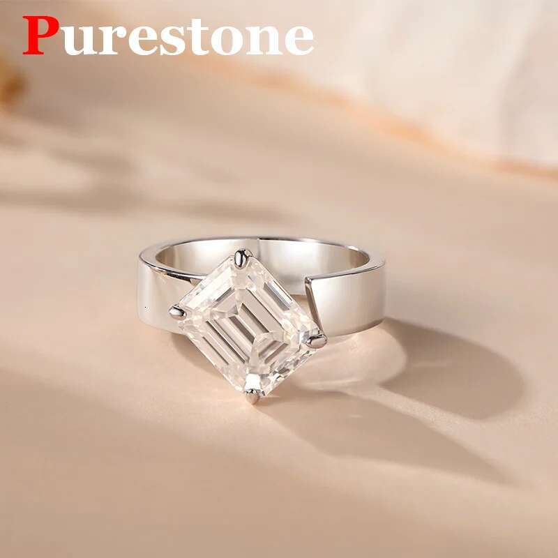 Modern 4ct Women Mans Moissanite Diamond Ring New Premium Original 925 Silver Sterling Jewelry Moissanite Ring for Women
