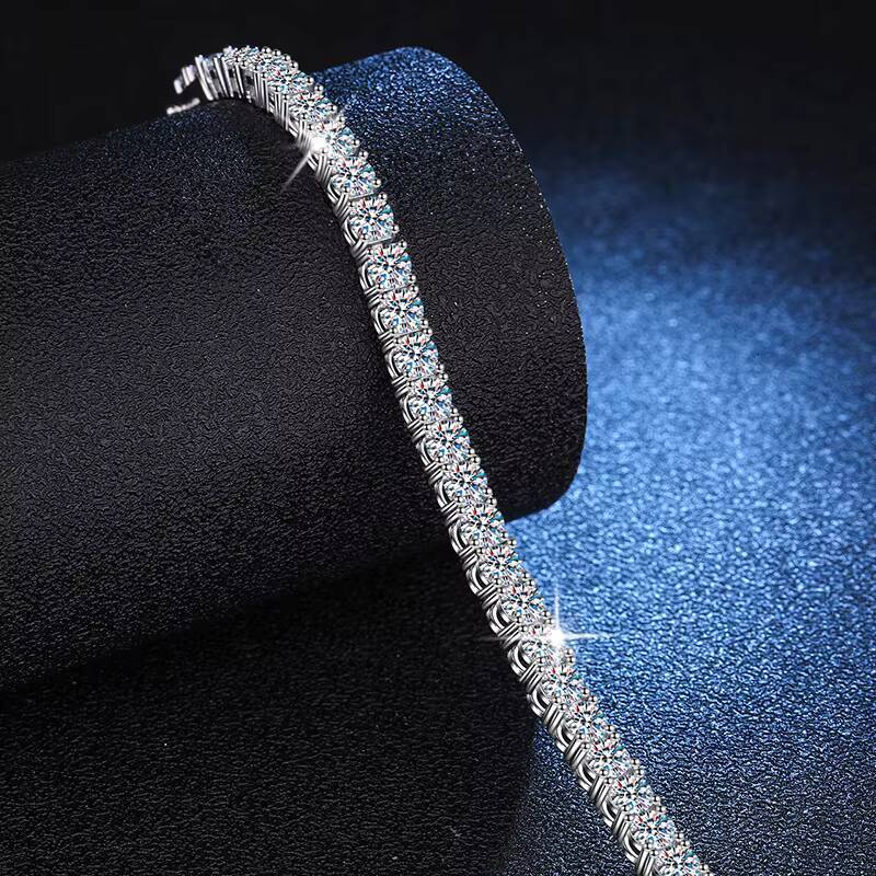Jewelry Sterling Sier Bracelet Silicon Stone Tennis Chain