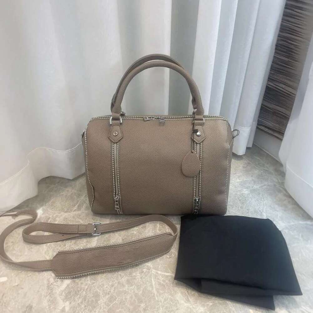 New Black Lychee Pattern Women's Genuine Leather Cross Shoulder Handbag, Bucket Bag, Pillow Bag Y2k Ita