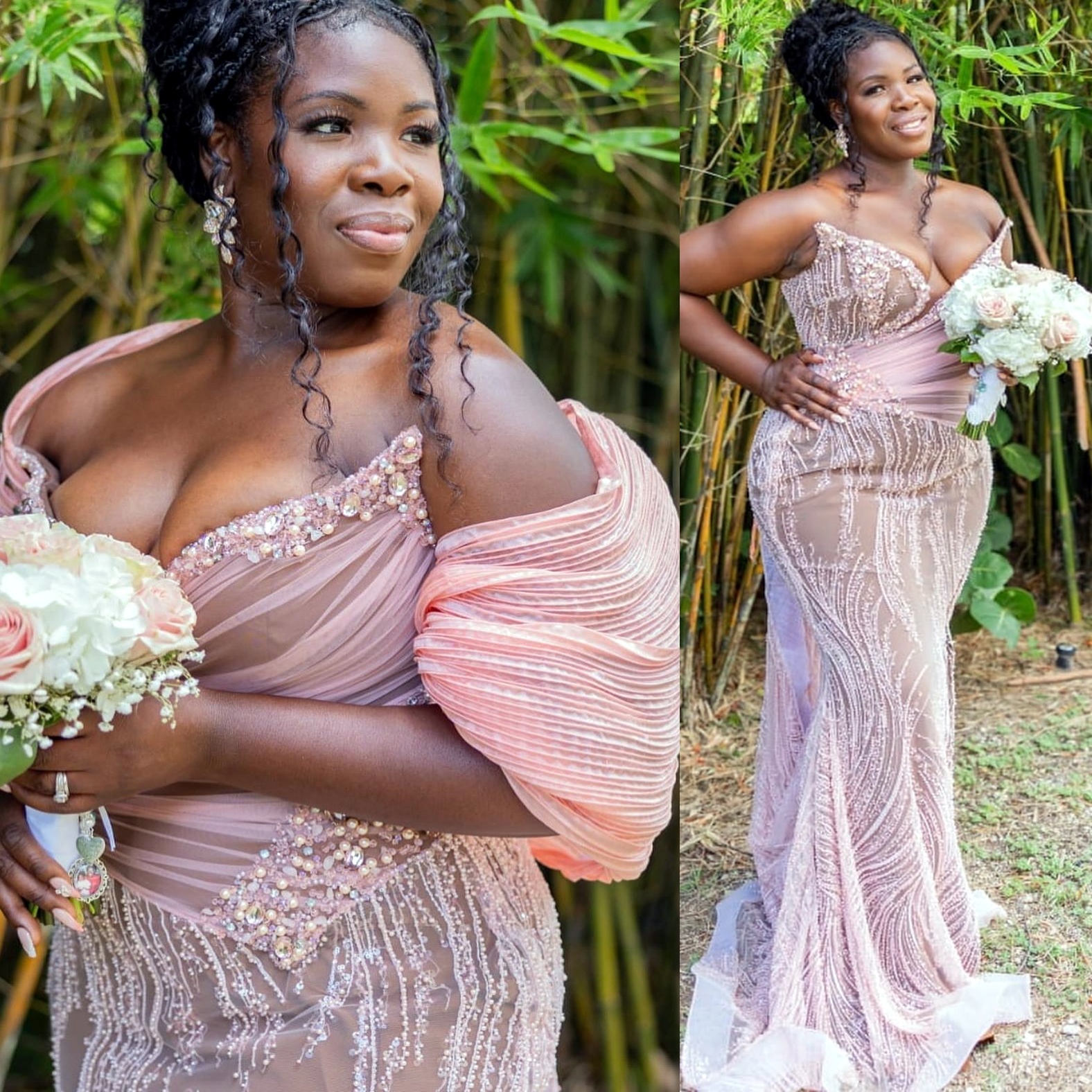 Pink Mermaid Prom Dresses 2025 Illusion Crystals Beaded Lace Evening Formal Party Second Birthday Engagement Gowns Plus Size Dress For Special Occasio