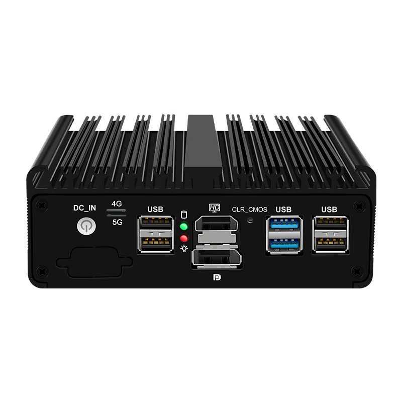 Totpon Mini PC Fanless Intel N150 N100 J6412 N6210 NVMe 4xi226 LAN 2.5G Firewall Micro computer OPNsense PVE ESXi host PC X2506021