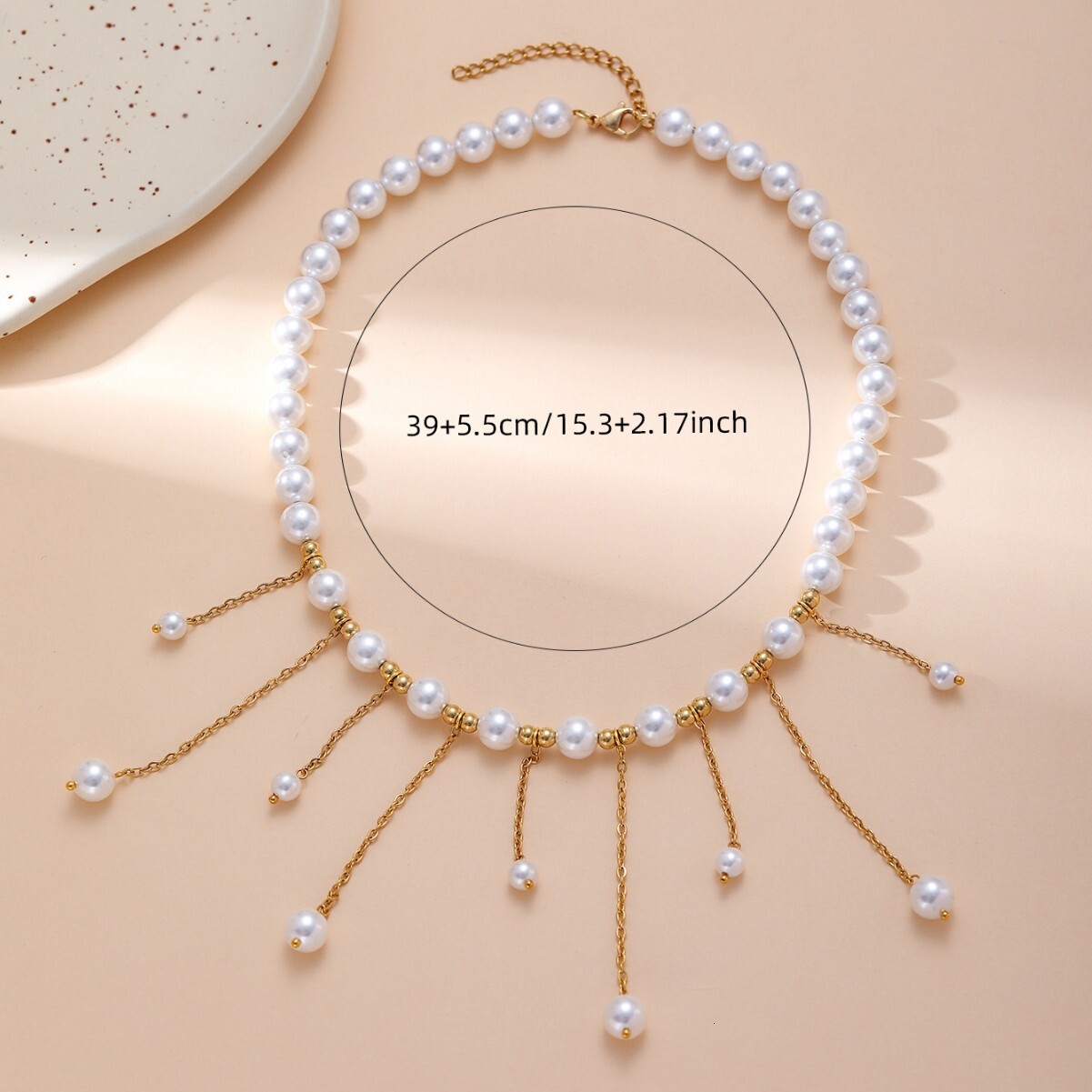 Pearl Necklace for Women Long Chain Tassel Fashion New Design Women's Jewelry