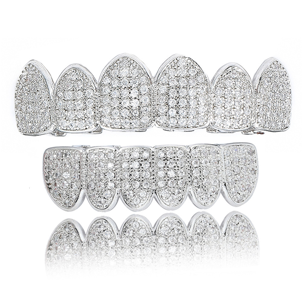 Braces Hip-Hop Accessories Micro Paved Moissanite Braces Halloween Costume Personality Exaggerated Hip-Hop Braces moissanite