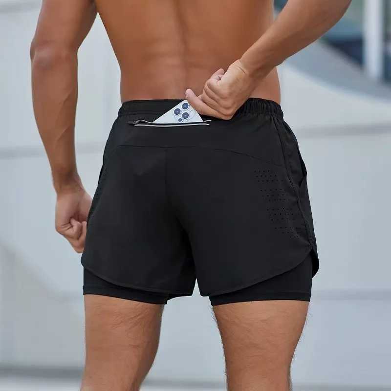 Summer Men Shorts 2025 New Men Running Shorts Gym Sport Shorts 2 In 1 Quick Dry Workout Training Gym Fitness Jogging Short Pants T250602