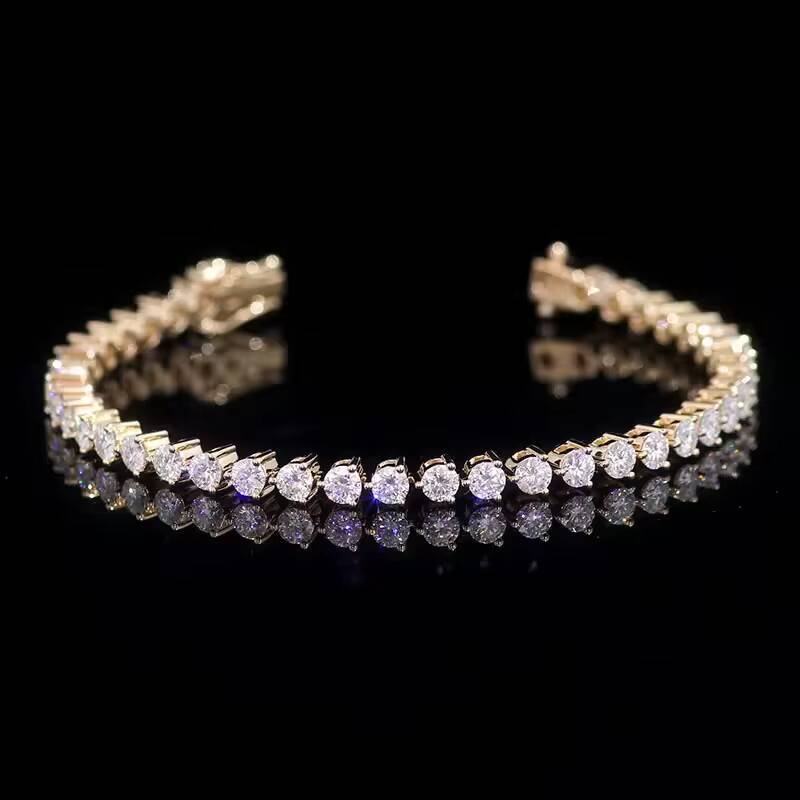 3mm to 5mm Silicone Stone Chain Tennis Sterling Sier Women's Boutique Jewelry Bracelet and Bangle