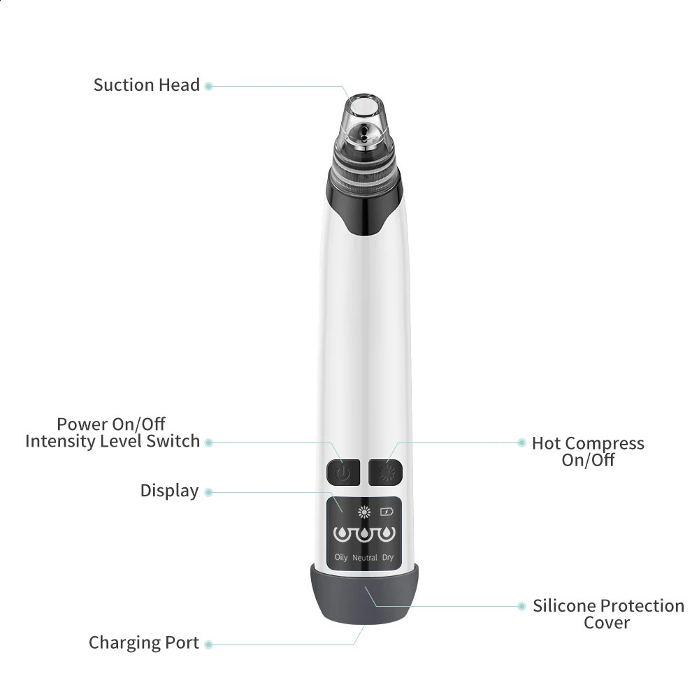 Compress Blackhead r Vacuum Suction Pore Cleaner Electric Nose Face Deep Cleansing Skin Care Device Birthday Gift 250523