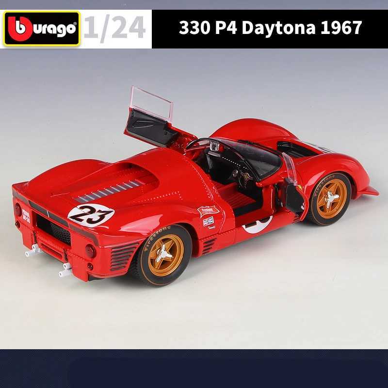 1 24 330 P4 Daytona 1967 Alloy Track Racing Diecasts Metal Sports Car Vehicles Model Silation Kids Toys Gift Free shipping