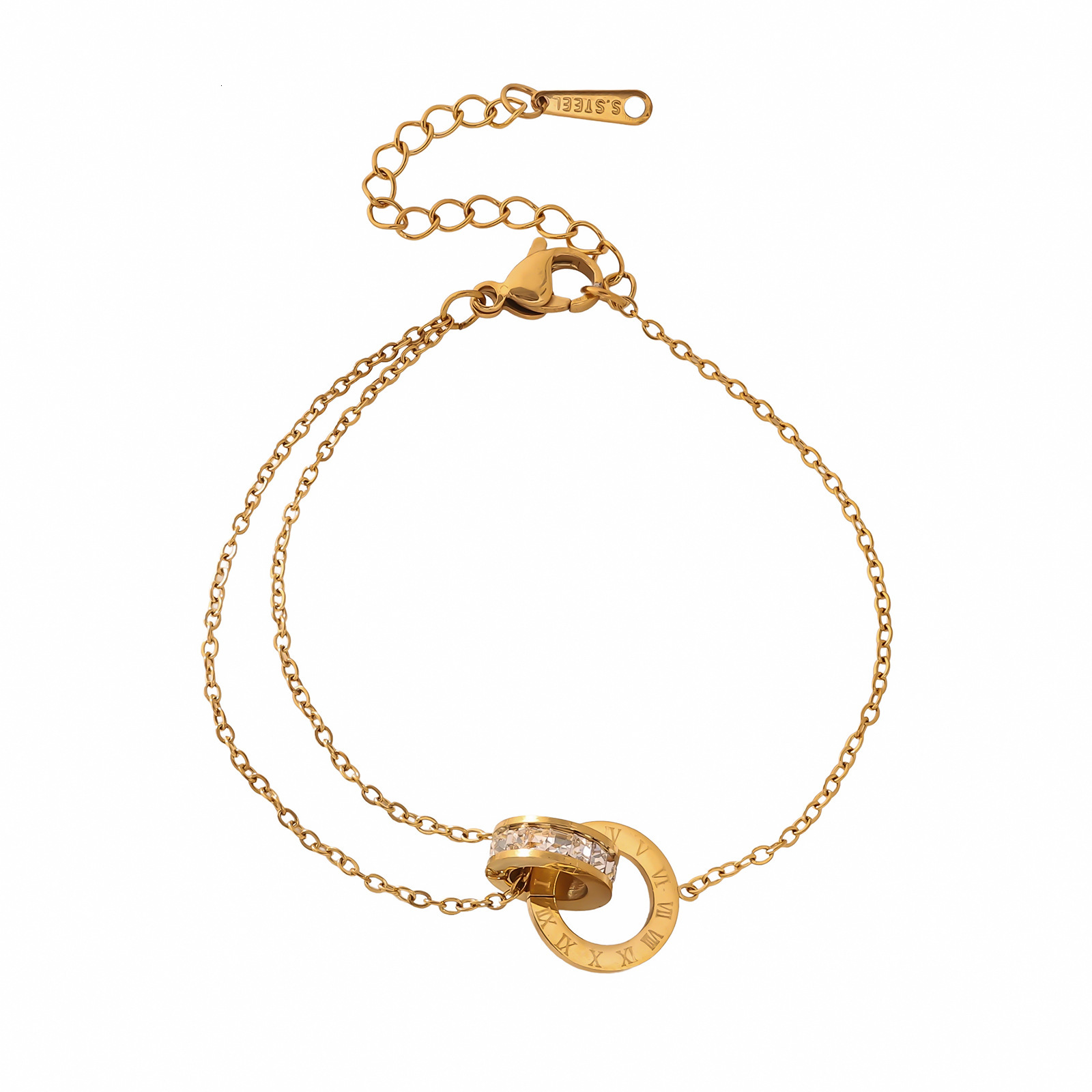 Anti-Fading Bracelet Titanium Steel Non-Fading Electroplated Women Ins Style Internet Celebrity