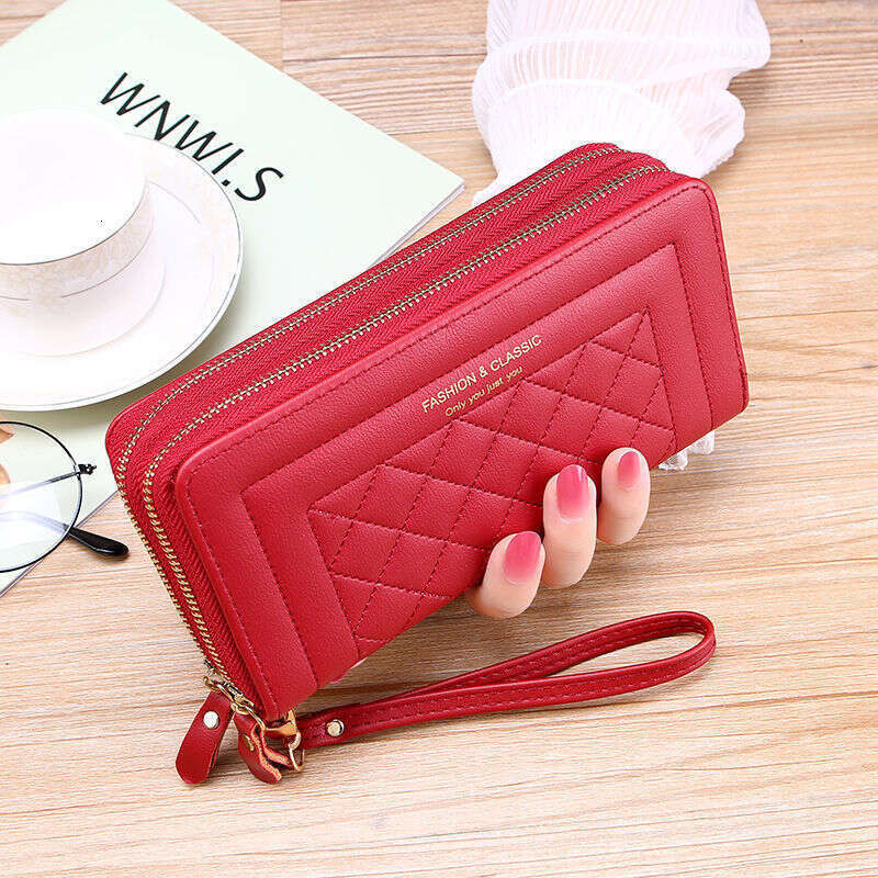 Wallet for Women New Long Style Ladies Handheld Casual Phone Bag Double Zipper Large Capacity Card Holder