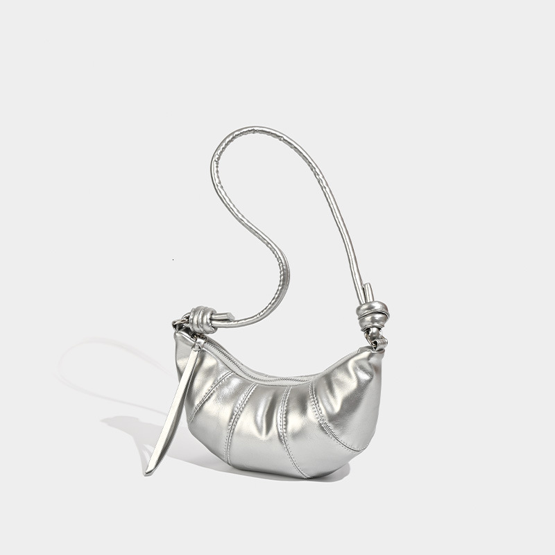 designer Halter Neck Mini Coin Purse Cute Croissant Design Sense Niche Mini Shaped Crossbody Lipstick Earphone Small Bag