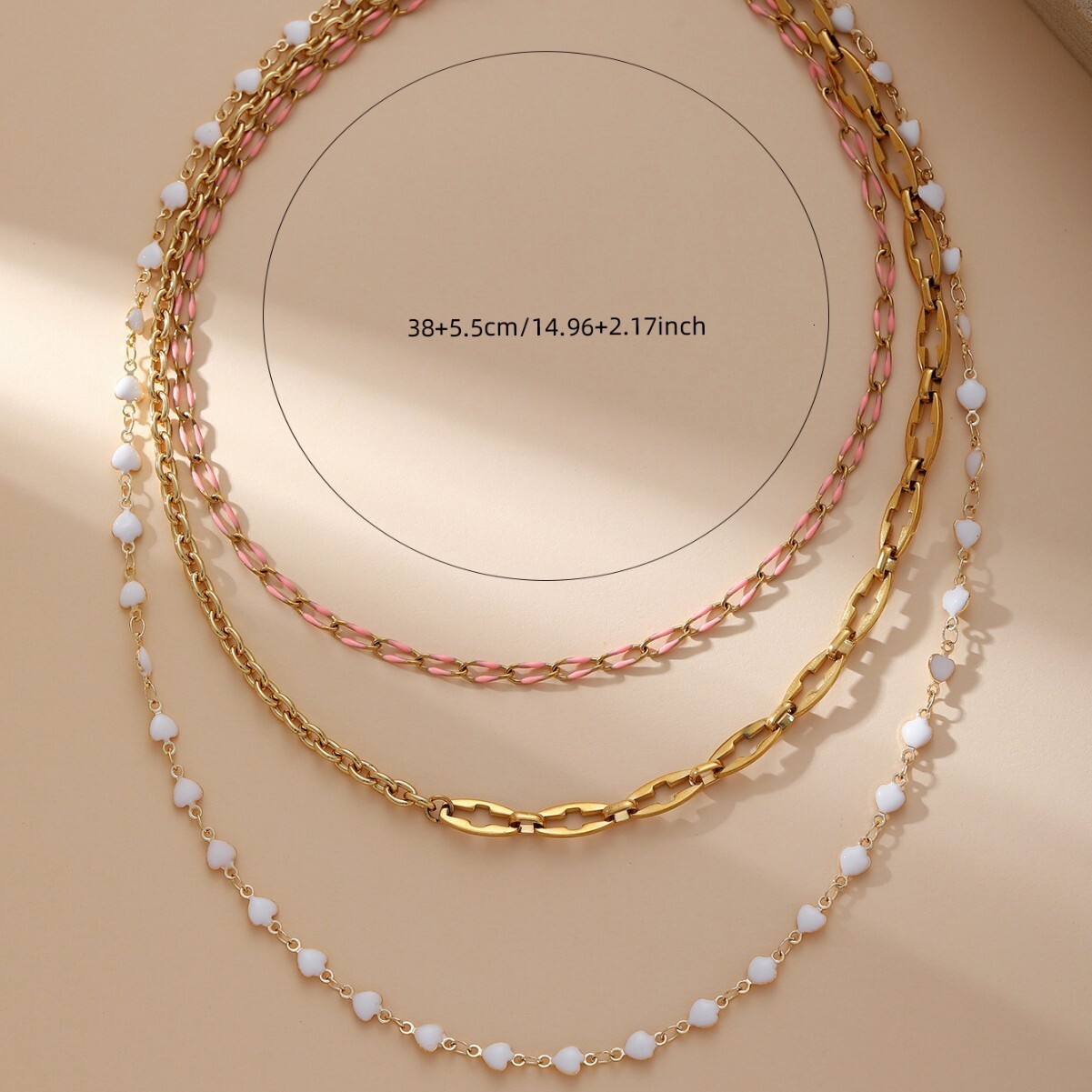 Trendy Vacation Bohemian Style Collarbone High-end Sense Elegant Stainless Steel Gold-plated Color-retaining Necklace
