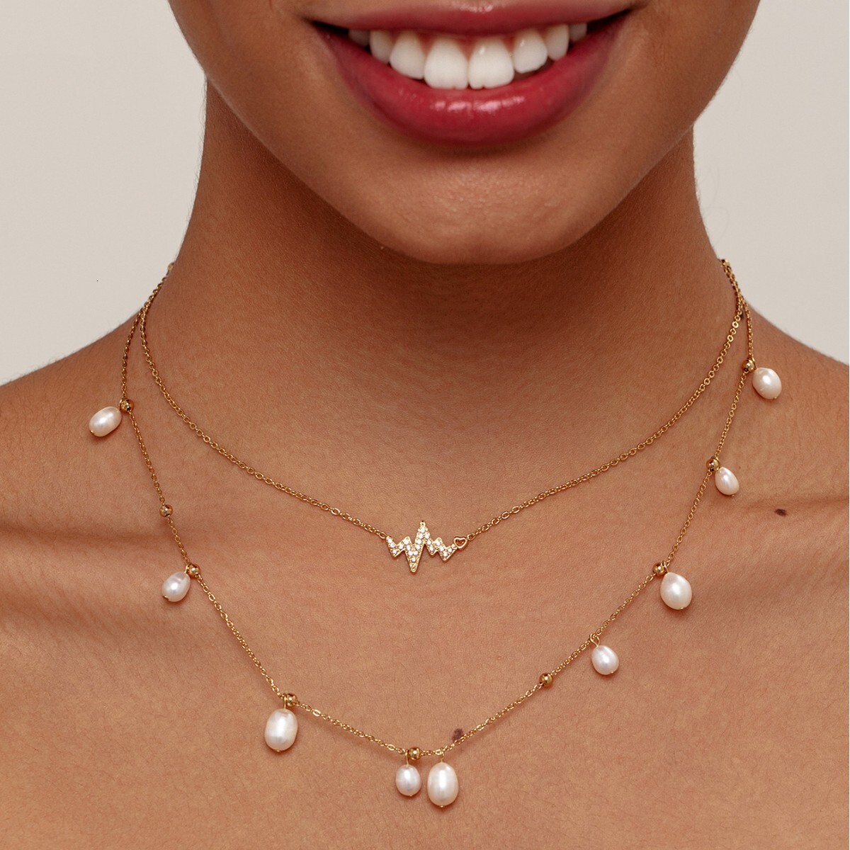 Satisfactory Starry Artificial Pearl Necklace 14k Gold Fairy Collarbone Chain Personality Fashion Classic Aesthetics