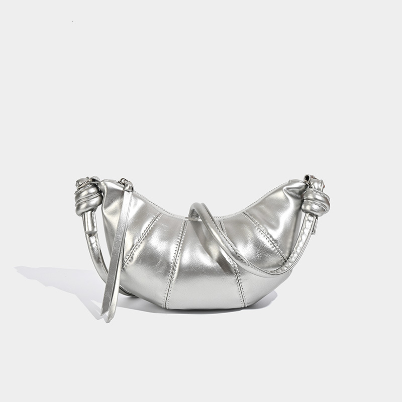 designer Halter Neck Mini Coin Purse Cute Croissant Design Sense Niche Mini Shaped Crossbody Lipstick Earphone Small Bag