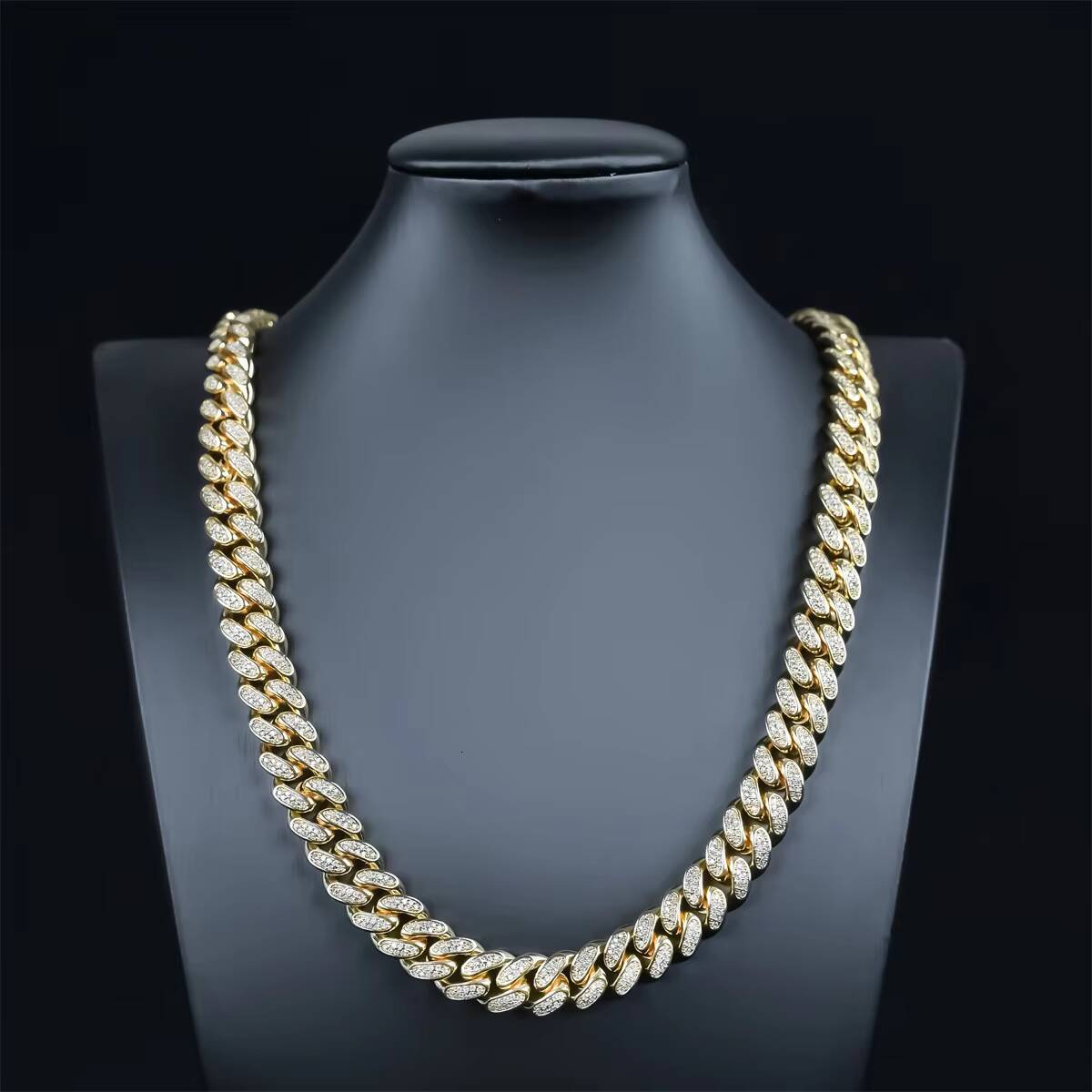 Hip hop Women's Set 3A Zircon Gold Sier Plated Brass Cuban Chain