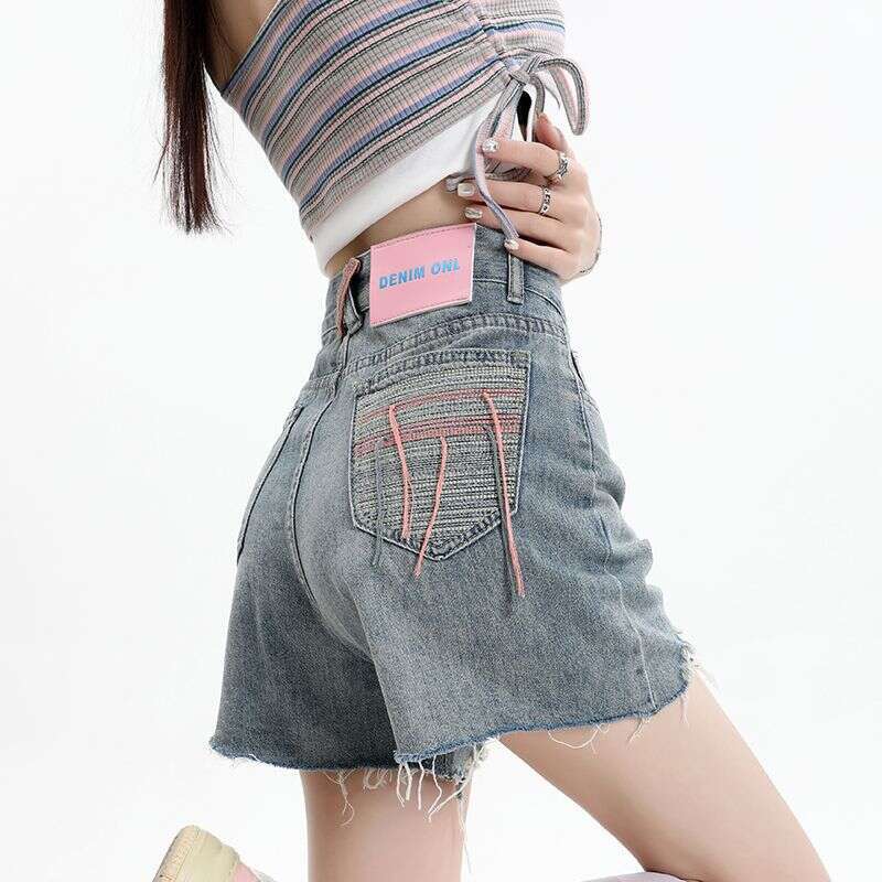 Denim Shorts Jeans Shorts Ripped Denim Shorts For Women Summer New High Waisted Slimming Loose Thin Style Girl A Line Wide Leg Hot Pants Ins Trend Rip
