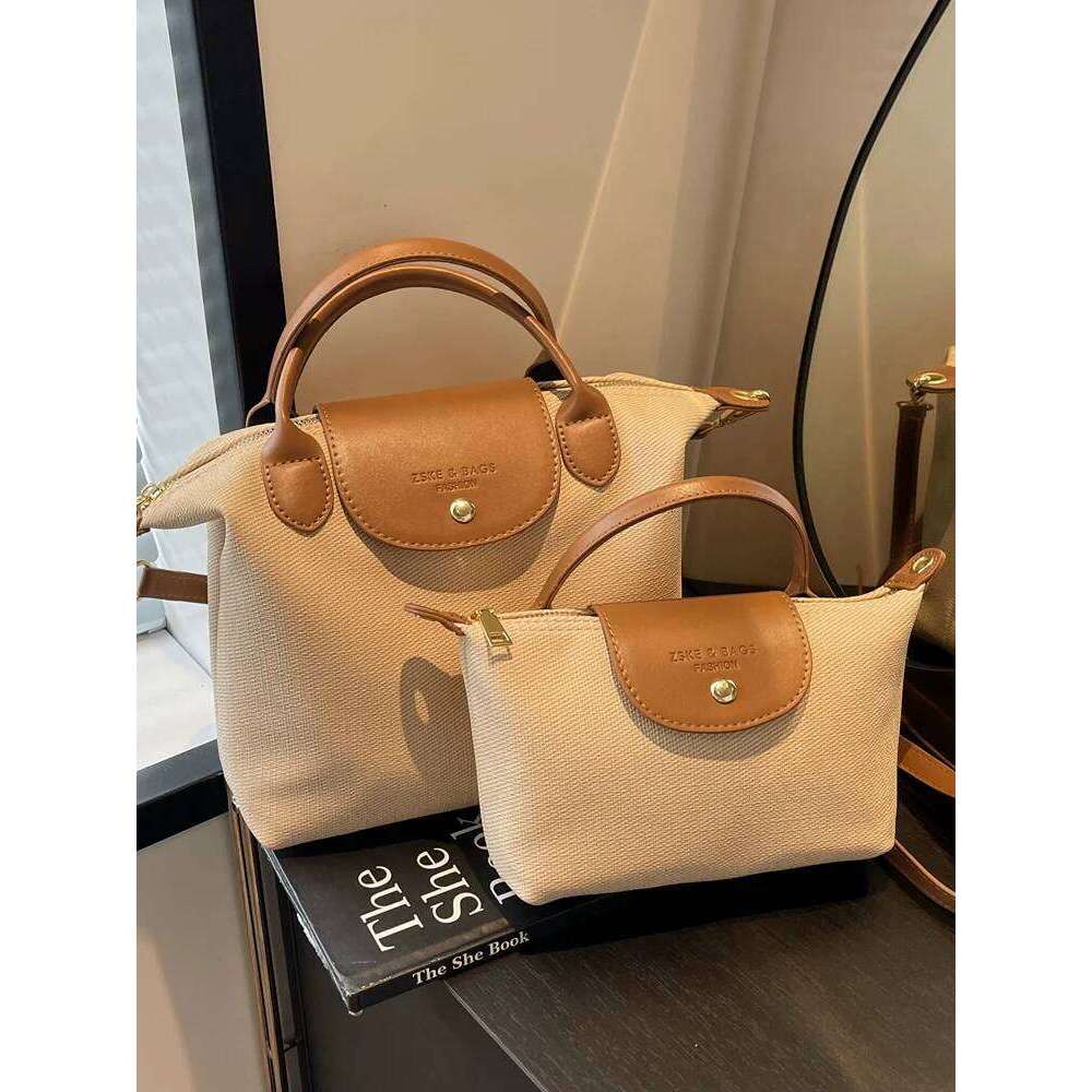 Fashion Commuting Bag For Women 2025 New Casual Canvas Crossbody Small Handbag And Purse Ladies Hand-Held Dumpling Bag