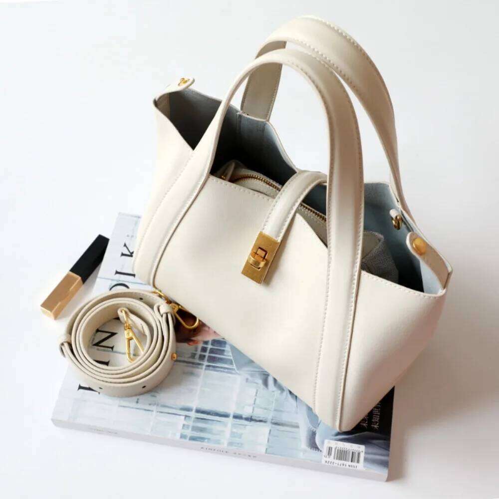Solid Large Capacity Exposure Office Elegant Purses Dermis Simple Literary Bow Women Totes Minority Advanced Shoulder Bag Female