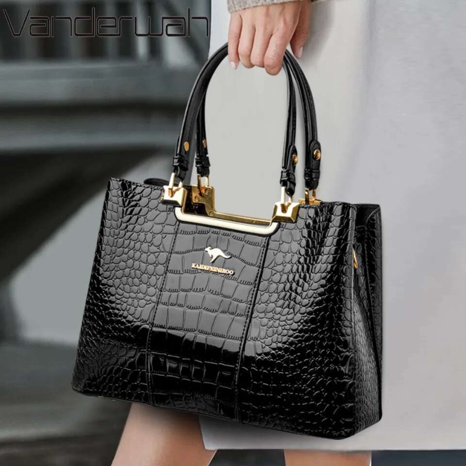 Three Layers Women Shoulder Bags Designer High Quality Patent Leather Messenger Casual Tote Bag Large Capacity Hand Bags