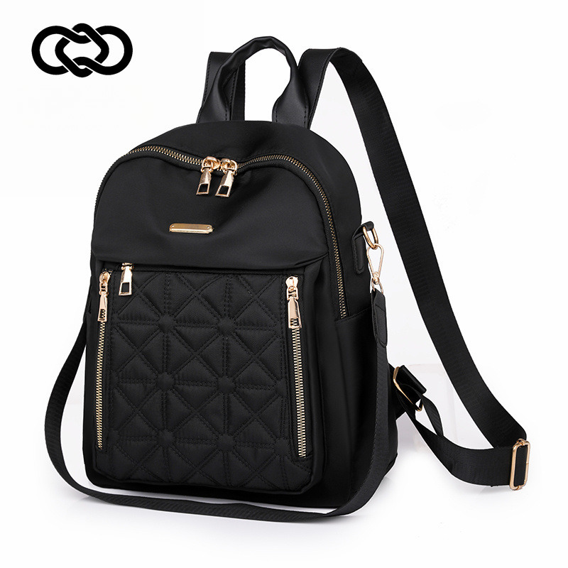 Free Shipping Diamond Grid Embroidered Thread Backpack For Women's New Designer Backpack Korean Version Versatile Large Capacity Waterproof Trave
