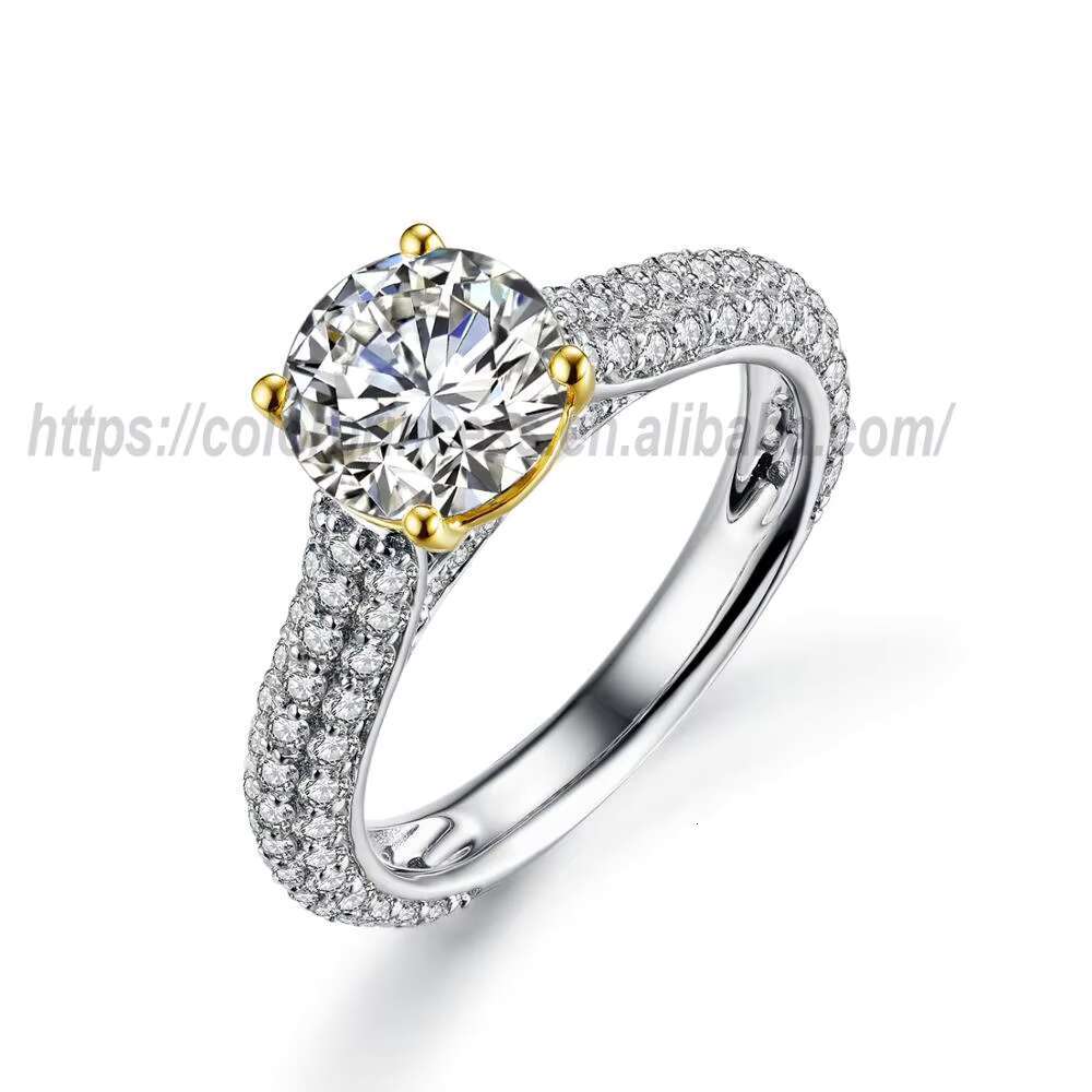 Gold White Gold Moissanite Engagement Rings for Women