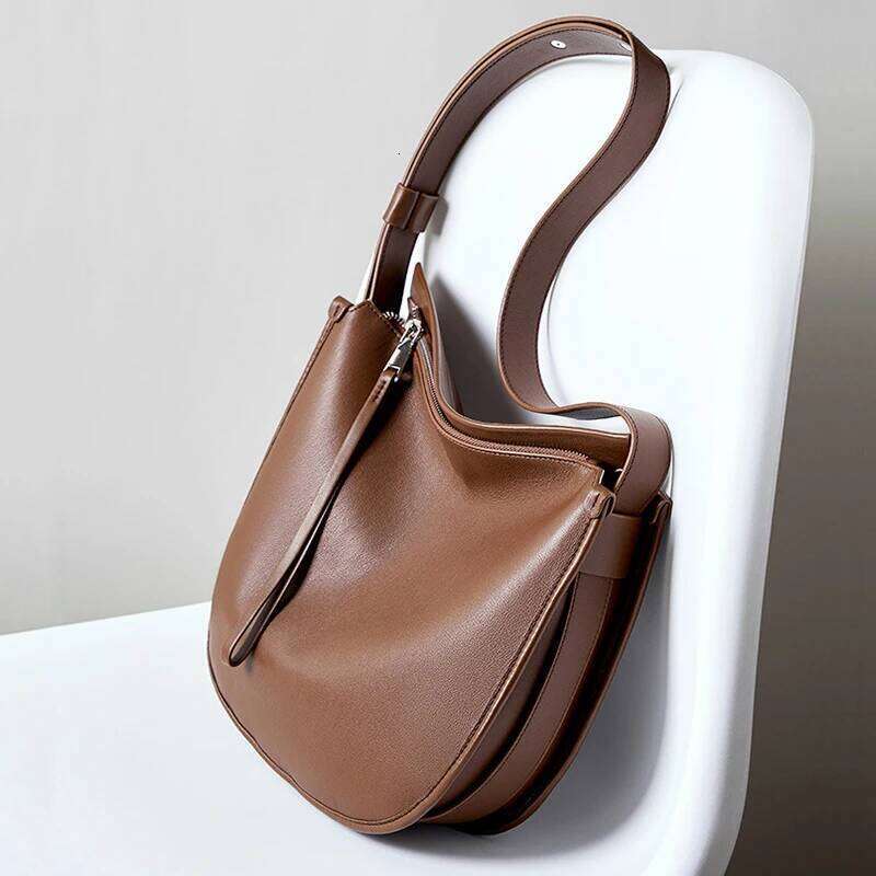 OLOEY Genuine Leather Women Tote 2025 New Large Capacity Women's Shoulder Bag Designer Cowhide Crossbody Bags 2522