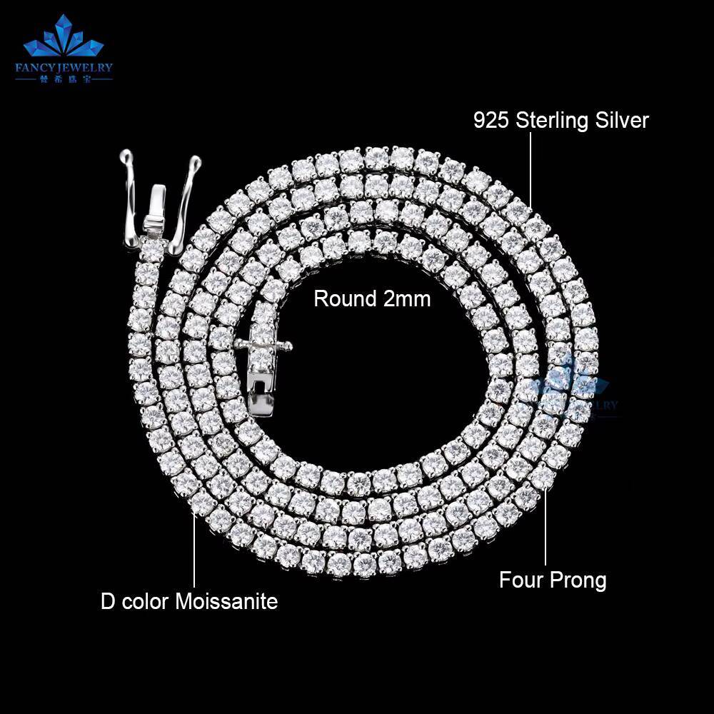 CHEAPEST in HISTORY Large Stock Tennis Chain Necklace Bracelet 2MM 3MM Hip Hop Iced Out Jewelry Moissanite Chains