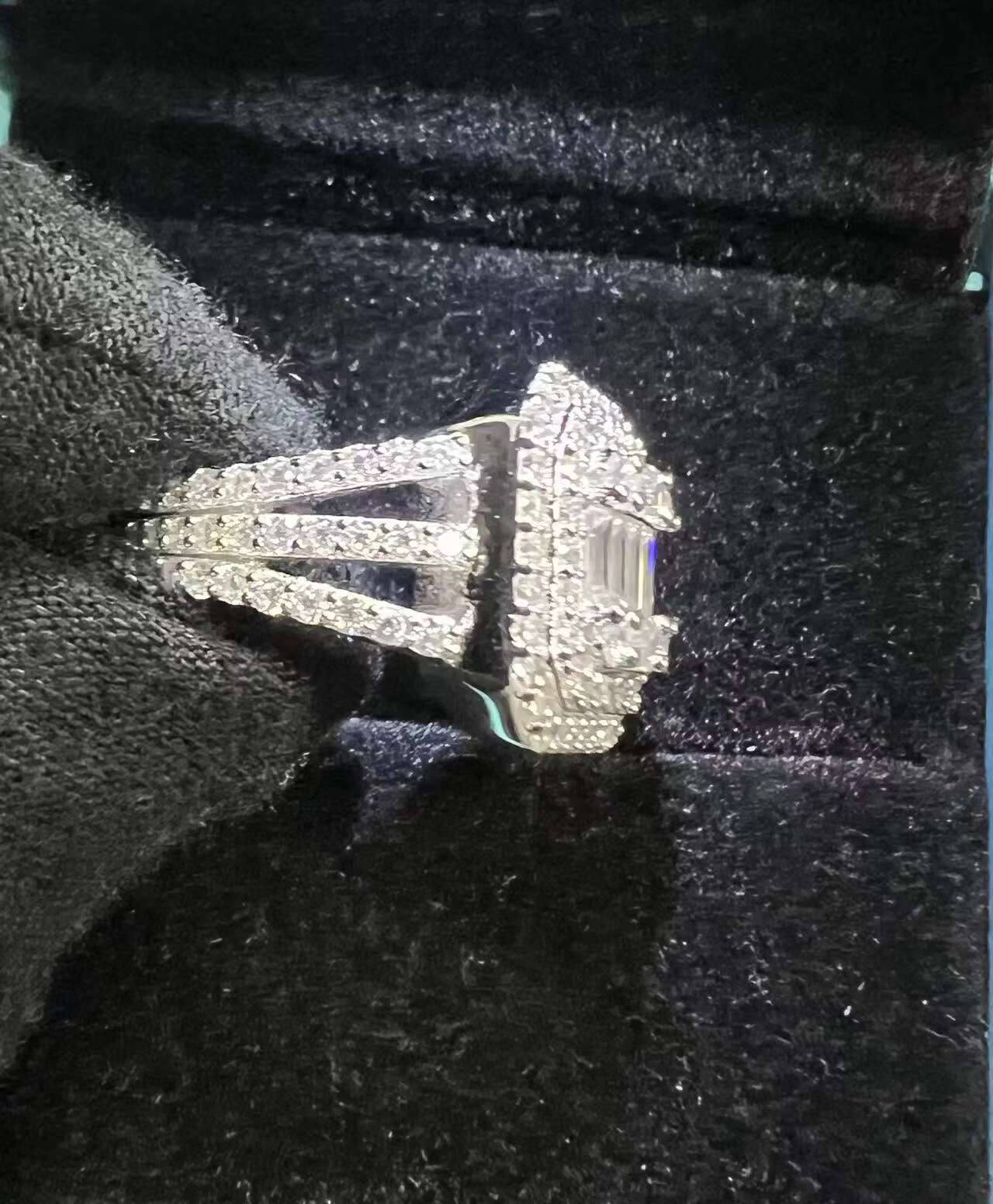 De GRA Certificate VVS Moissanite Wedding Ring Rhodium 18K Gold Plated 925 Sterling Silver Jewelry Engagement Ring for Women