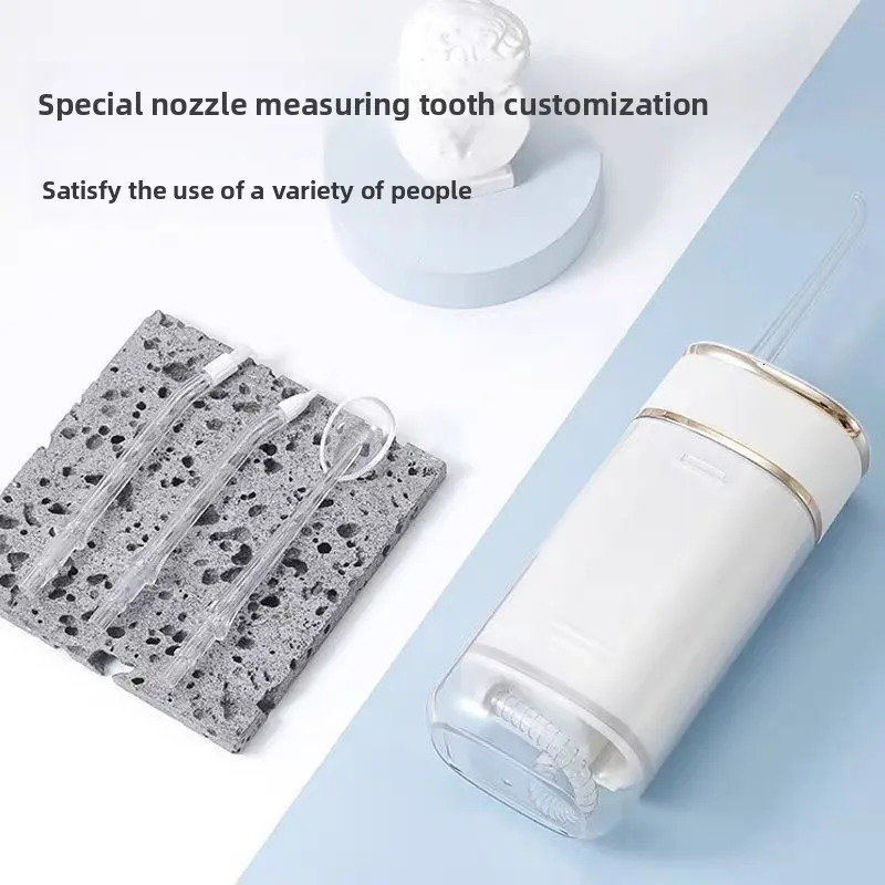 Dental Oral Irrigator Water Flosser Thread Teeth Pick Mouth Washing Machine 4 Nozzels 4 Modes Magnetic Rechargeable 250530