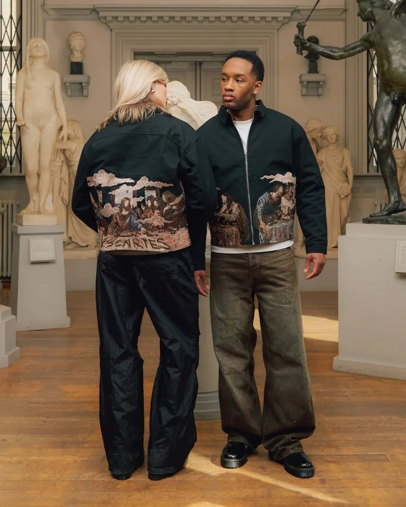 Y2K Jeans Harajuku splicing solar Eclipse pattern Seams Embroidery Jeans vintage Hip Hop men women wide leg jeans streetwear 250529