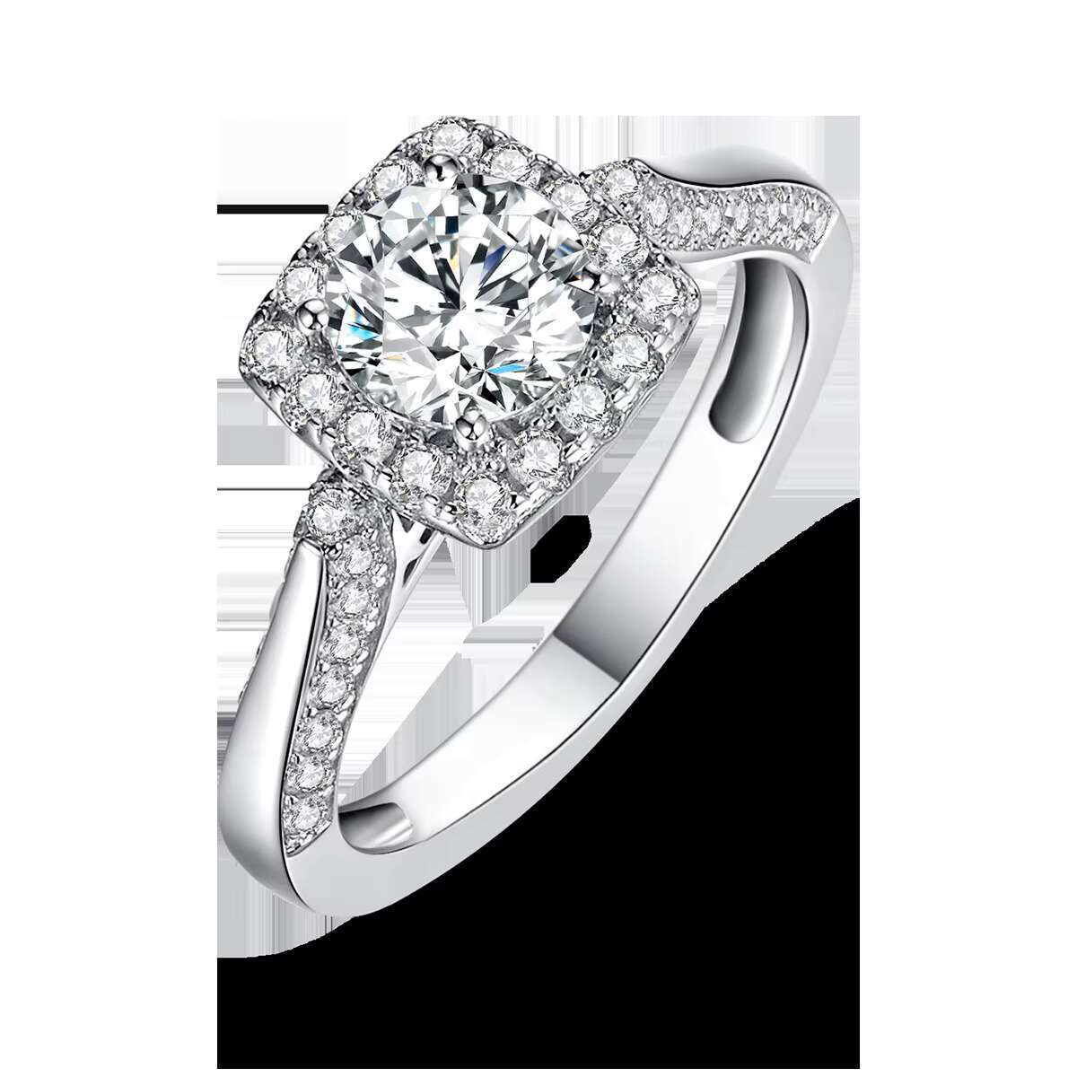 Mens Jewelry Moissanite Diamond RING for Couple Wedding 925 Sterling Silver Engagement Band with Round Stone GRA Certificate